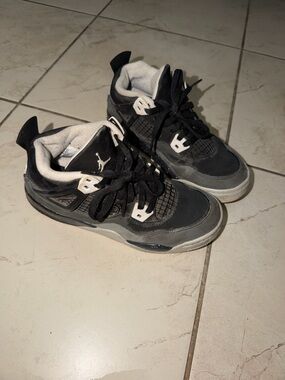 Jordan Black and Gray Low-Top Athletic Sneakers